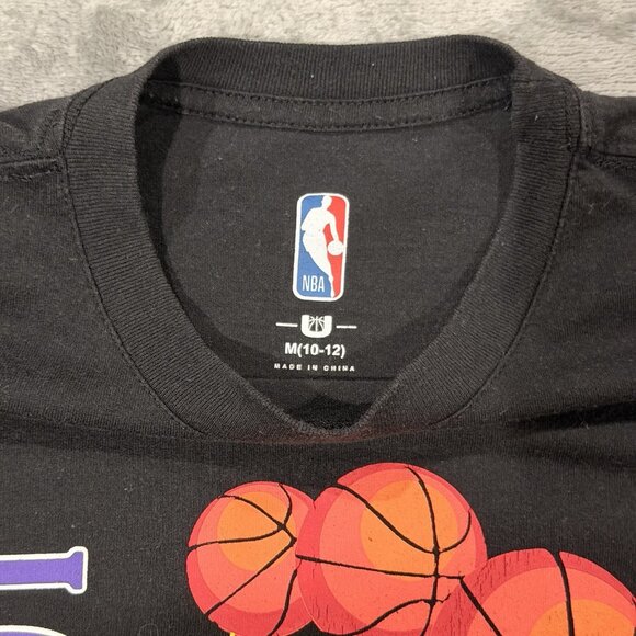 NBA Los Angeles Lakers Youth Kids T-Shirt Black Graphic Tee Size M (10-12) - Picture 4 of 4